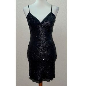 Perfect condition NBD black sequin mini dress